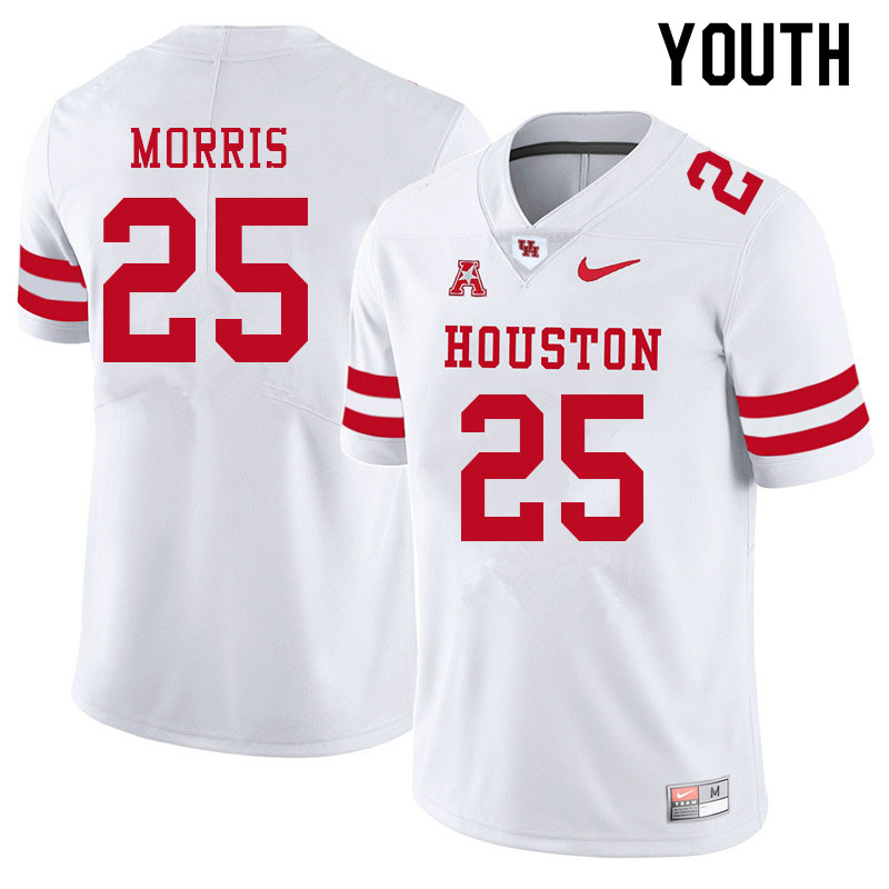Youth #25 Jamal Morris Houston Cougars College Football Jerseys Sale-White